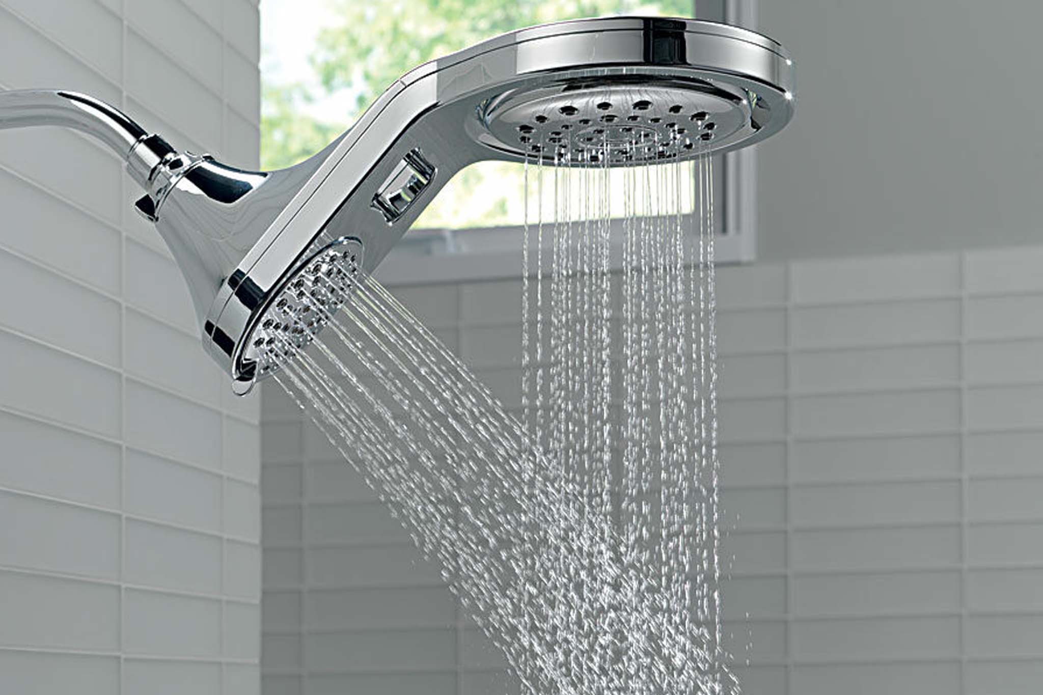 Water-efficient shower head installation in Phoenix home