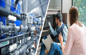 Comparison of commercial plumbing infrastructure and residential pipes in Phoenix AZ.