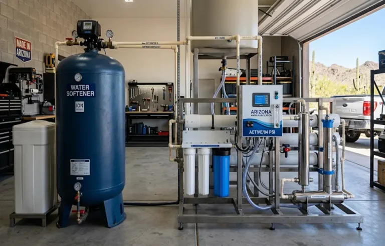 water softener capacity for 6 person household Arizona, hard water solutions Phoenix, water softener installation Scottsdale.