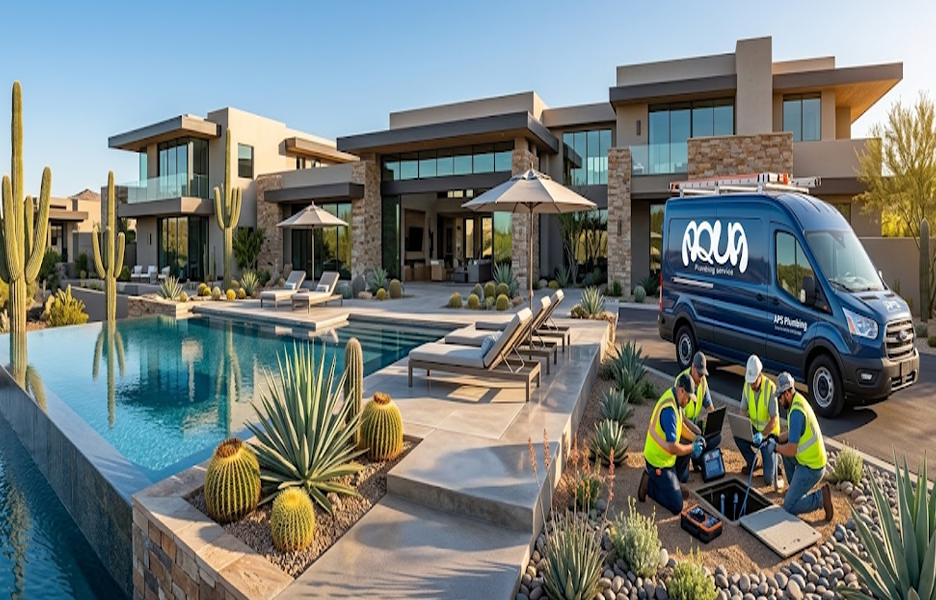 Engineered overhead PEX-A conversions preserve high-end architectural finishes while eliminating subterranean slab leak liabilities in Scottsdale.